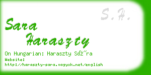 sara haraszty business card